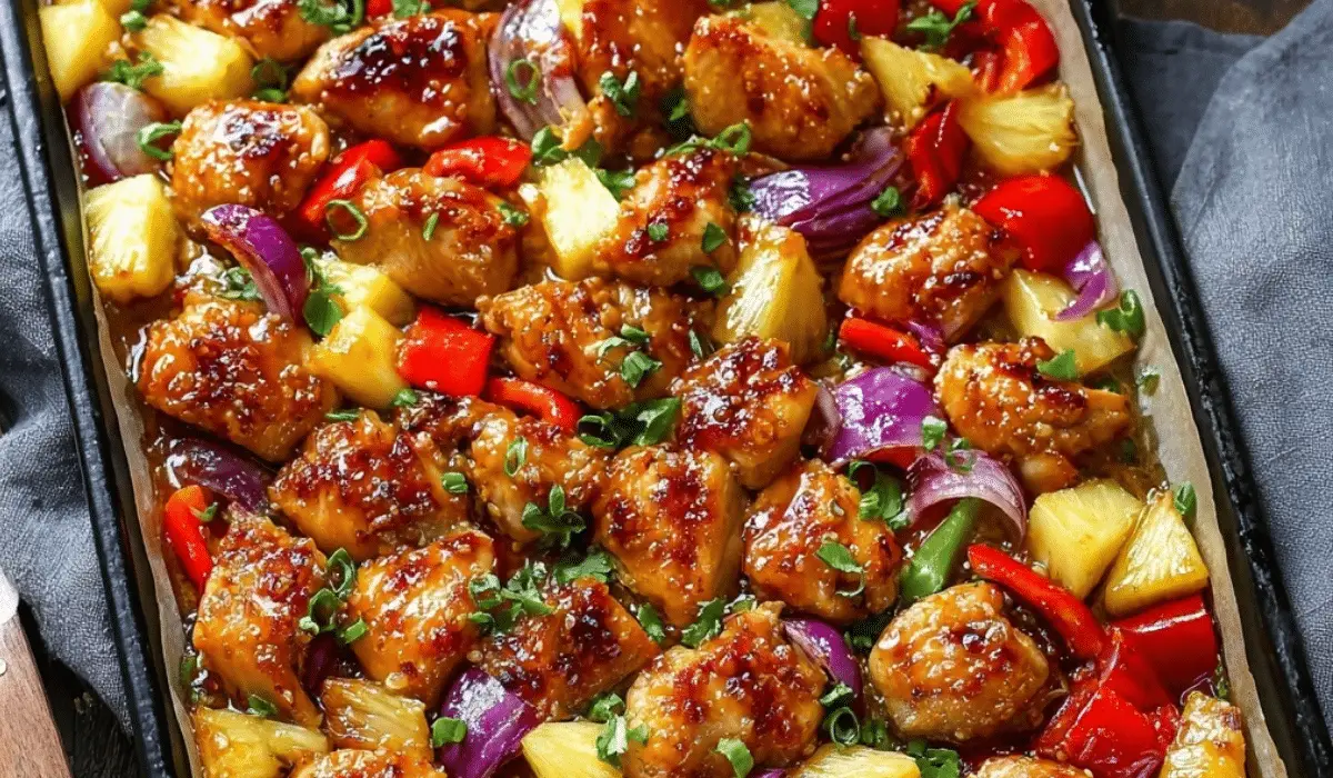 Stress-Free Sheet Pan Hawaiian Chicken: Quick Dinner, Easy Cleanup